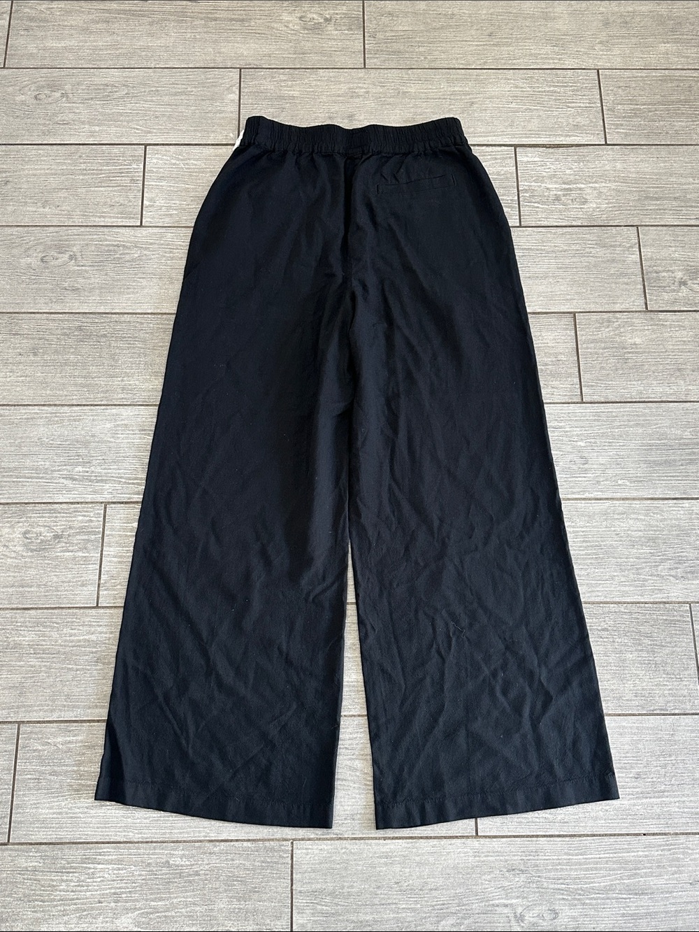 Marine Layer The Allison Wide Leg Black Trouser Pants New! - Picture 11 of 13